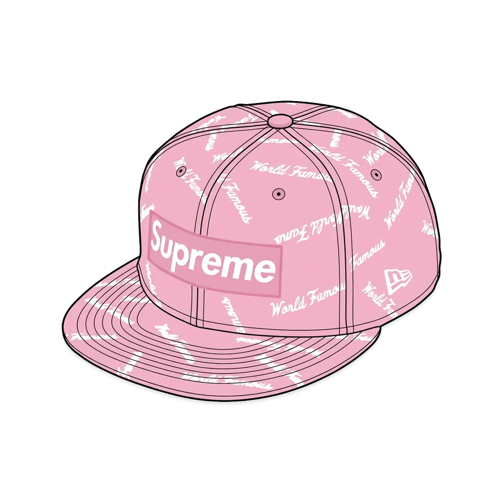 Supreme World Famous Box Logo New Era "Light Pink"