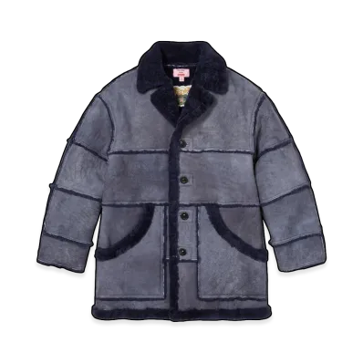 Supreme x Martine Rose x Jeff Hamilton Shearling Coat "Navy"