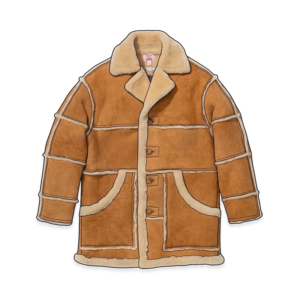 Supreme x Martine Rose x Jeff Hamilton Shearling Coat "Tan"