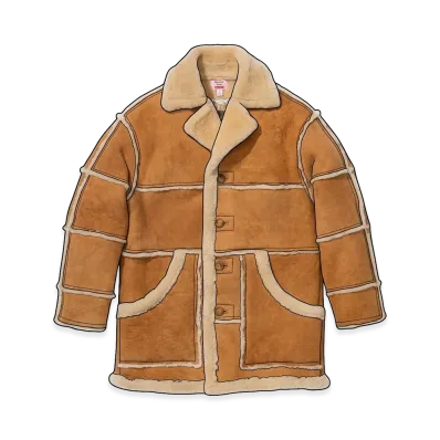 Supreme x Martine Rose x Jeff Hamilton Shearling Coat "Tan"