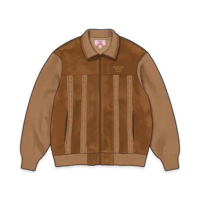 Supreme x Martine Rose Suede Zip Up Cardigan "Tan"