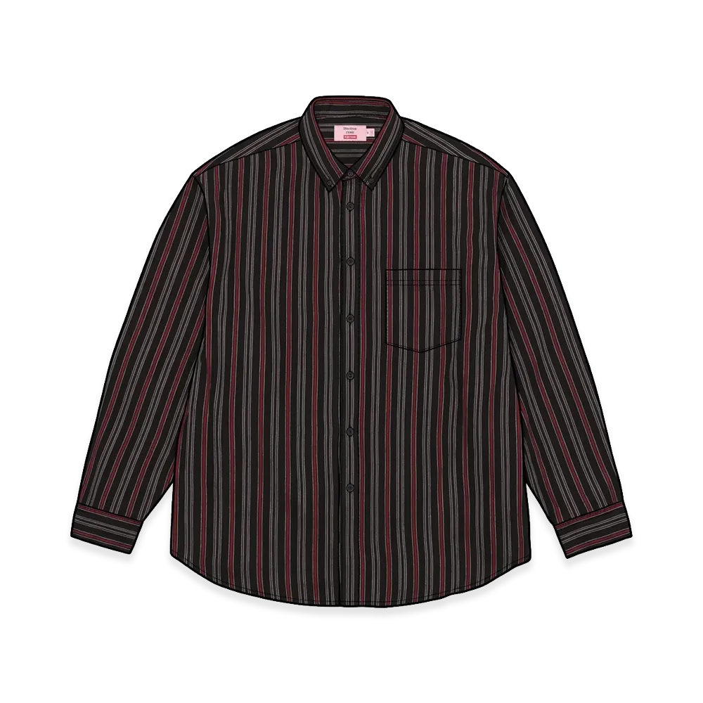 Supreme x Martine Rose Metallic Stripe Shirt "Black"