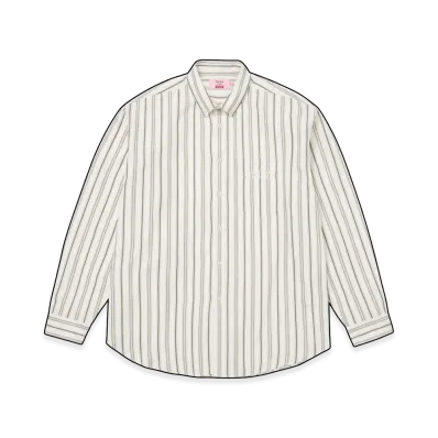 Supreme x Martine Rose Metallic Stripe Shirt "White"