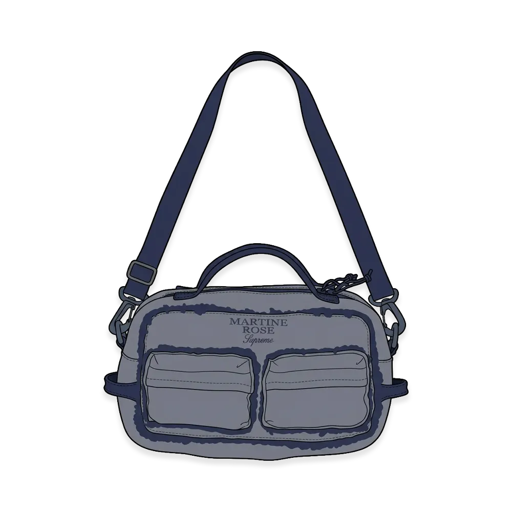 Supreme x Martine Rose Shearling Mini Duffle Bag "Navy"