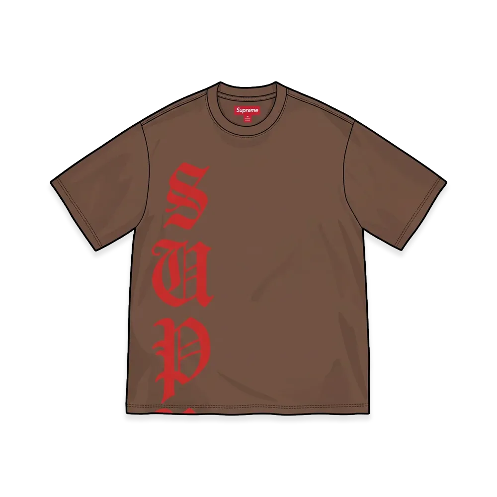 Supreme Cracked Vertical S/S Top "Brown"