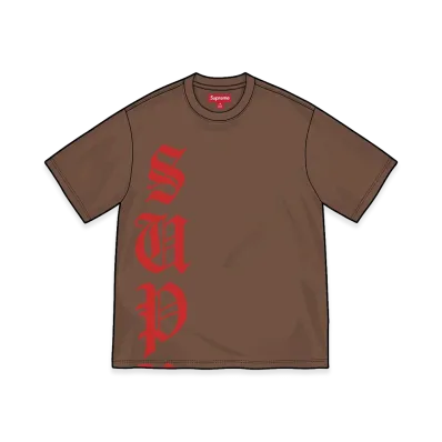 Supreme Cracked Vertical S/S Top "Brown"