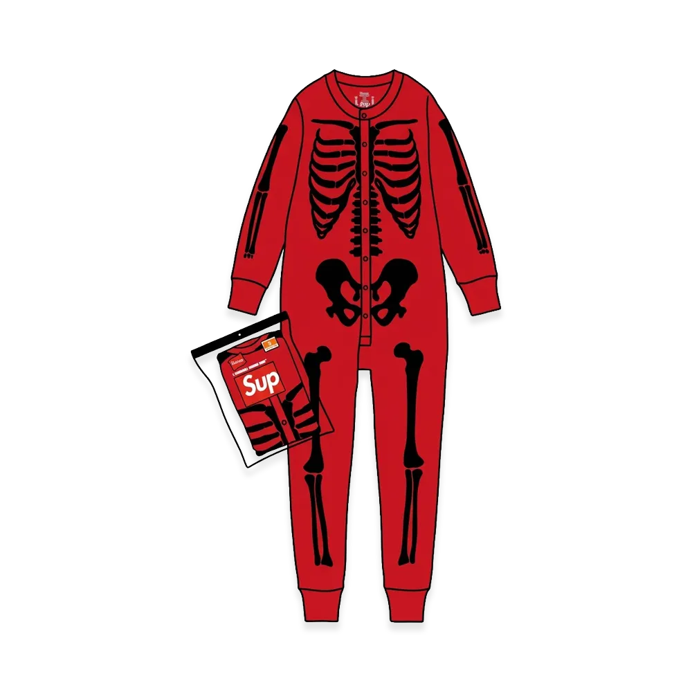 Supreme x Hanes Bones Thermal Union Suit (1 Pack) "Red"