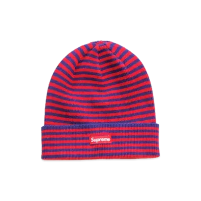 Supreme Striped Beanie "Purple/Red"