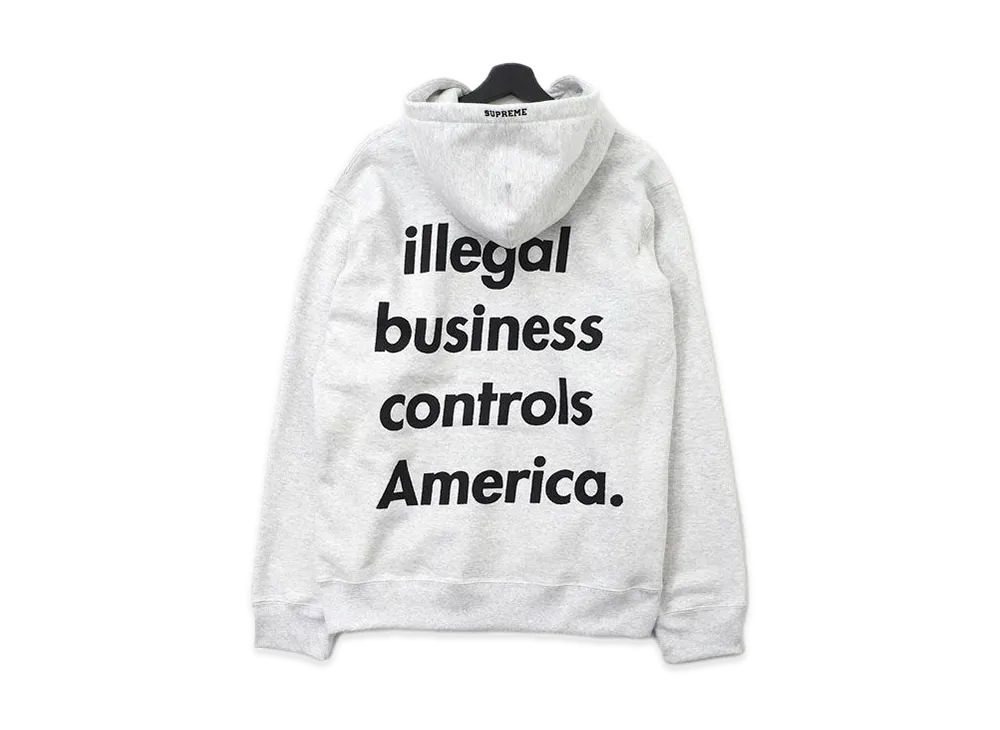 シュプリーム イリーガル ビジネス フーディッド スウェットシャツ "グレー"