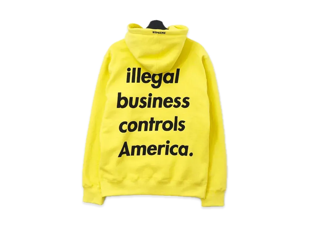 Supreme Illegal Business Hooded Sweatshirt "Yellow"