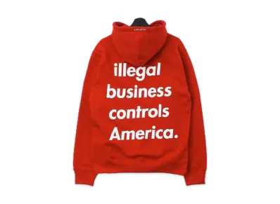 Supreme Illegal Business Hooded Sweatshirt "Red"