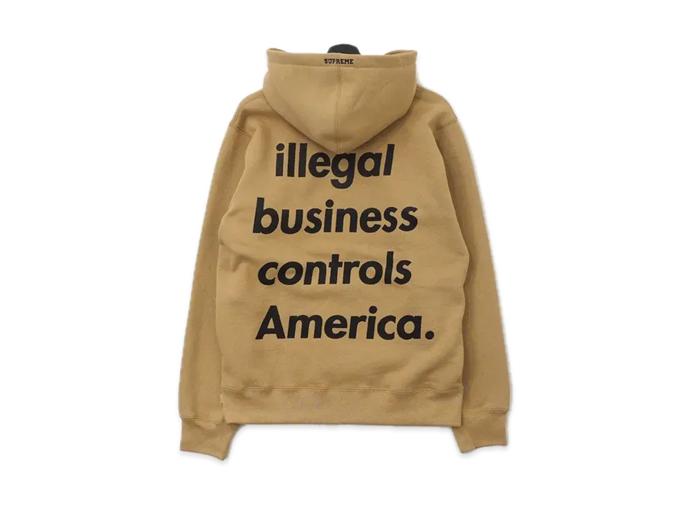 Supreme Illegal Business Hooded Sweatshirt "Brown"