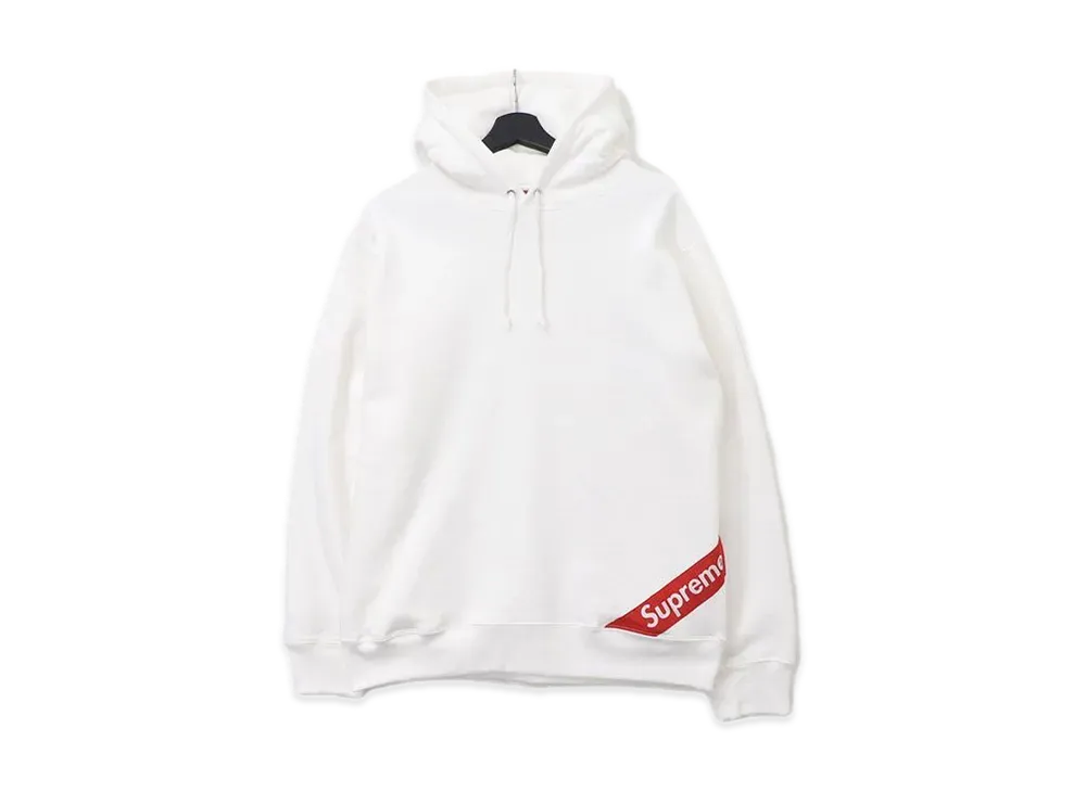Supreme Corner Label Hooded Sweatshirt "White"