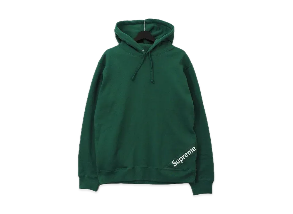 Supreme Corner Label Hooded Sweatshirt "Green"