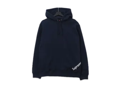 Supreme Corner Label Hooded Sweatshirt "Navy"