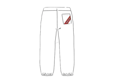 Supreme Corner Label Sweatpant "White"