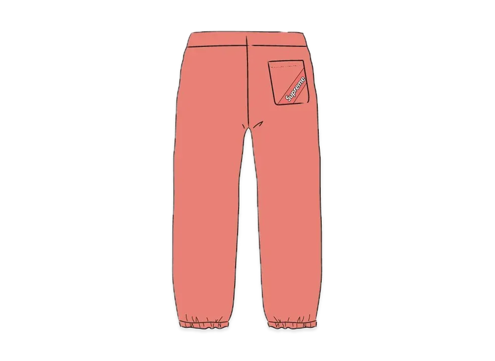 Supreme Corner Label Sweatpant "Orange"