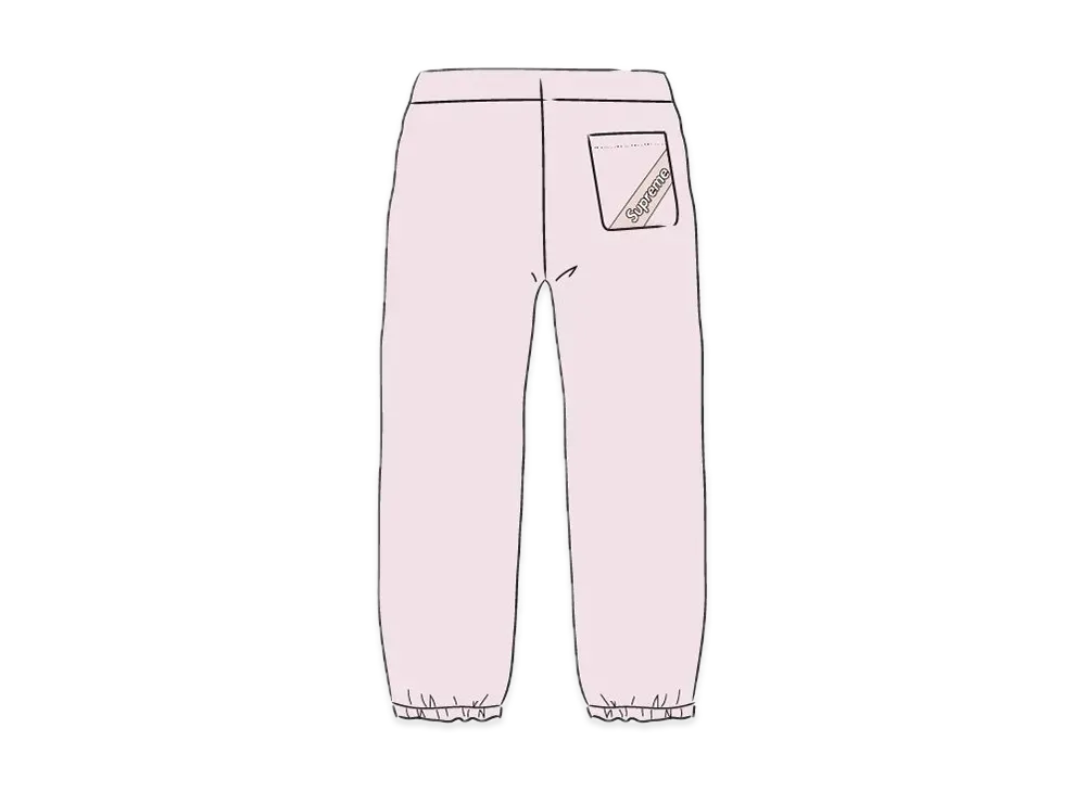 Supreme Corner Label Sweatpant "Pink"