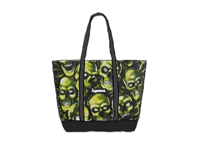 Supreme Skull Pile Denim Tote "Black"