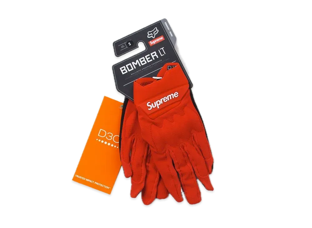 Supreme x Fox Racing Bomber LT Gloves "Red"