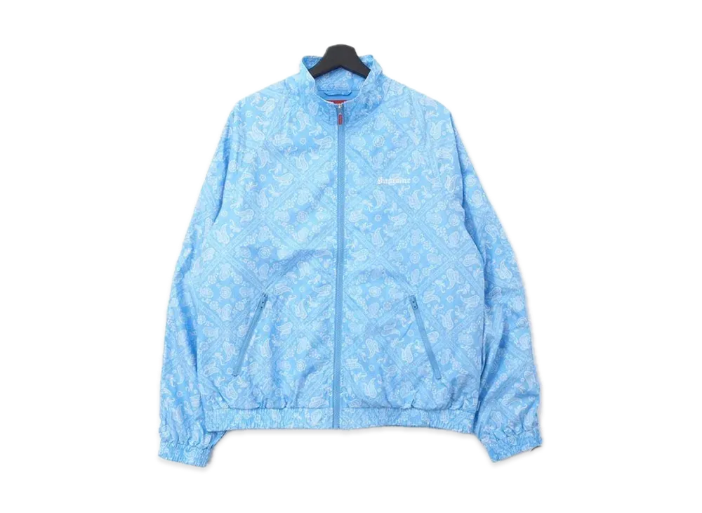 シュプリーム バンダナ トラック ジャケット "ブルー"