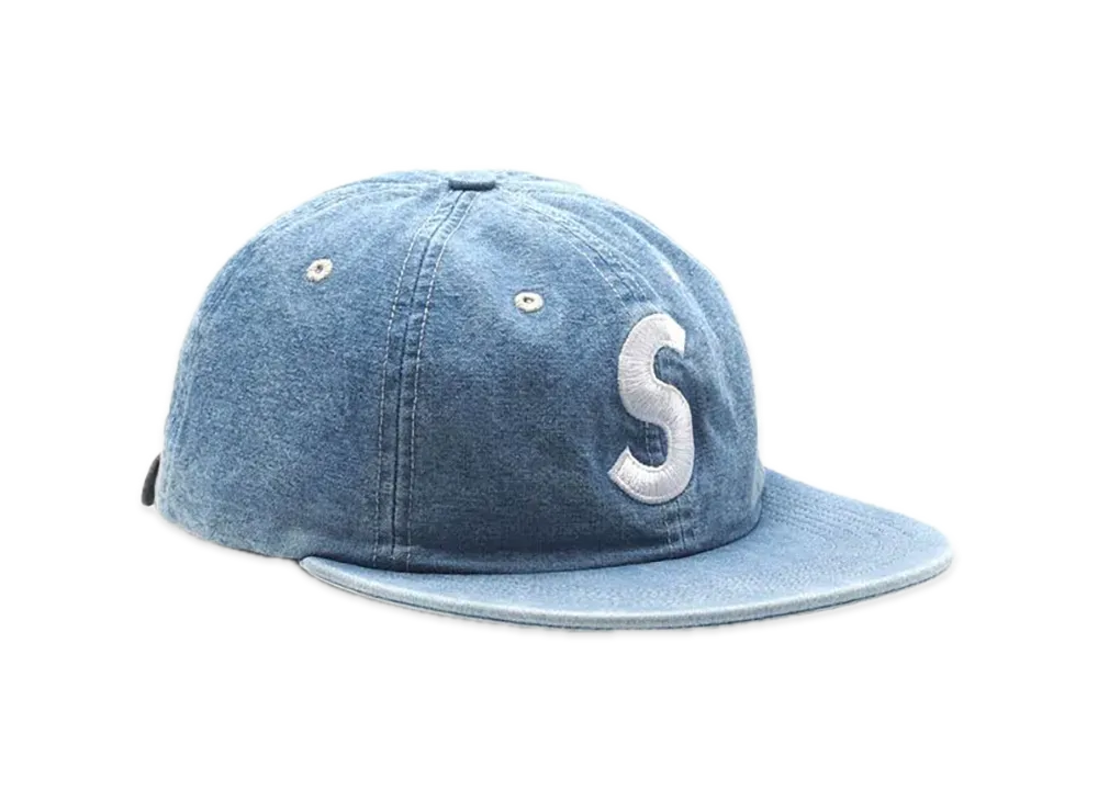 Supreme Washed Chambray S Logo 6-Panel "Blue"