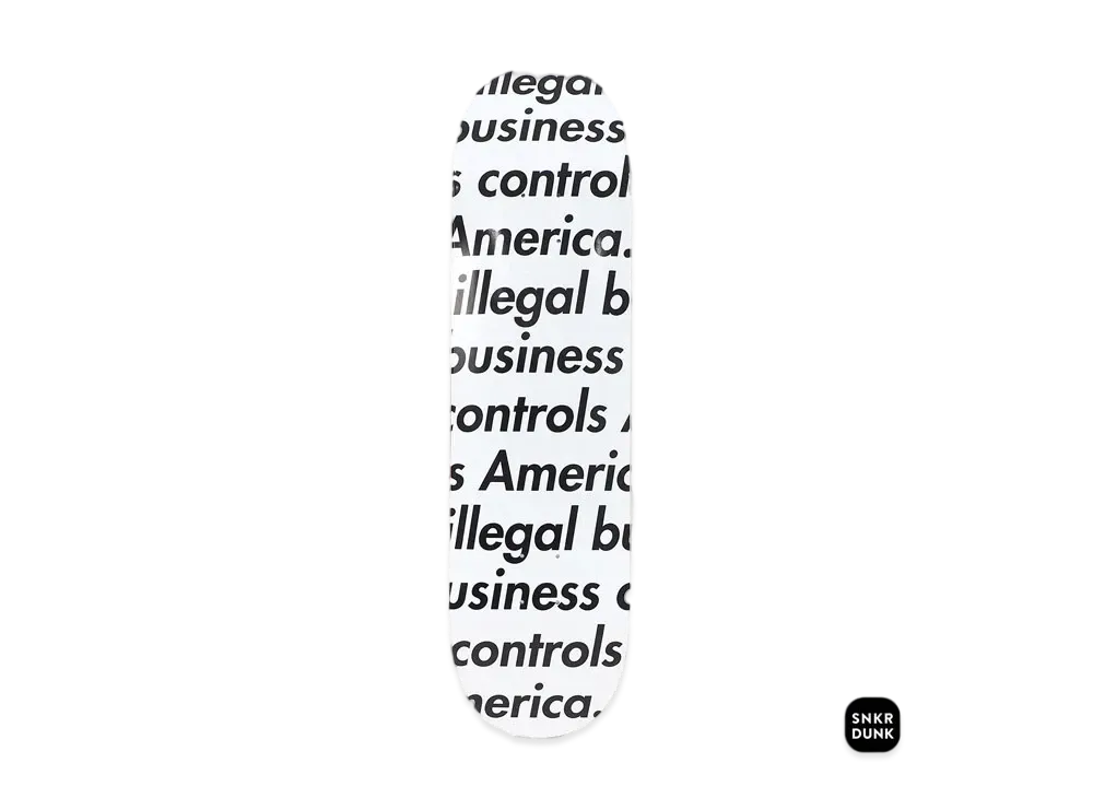 Supreme Illegal Business Skateboard "White"