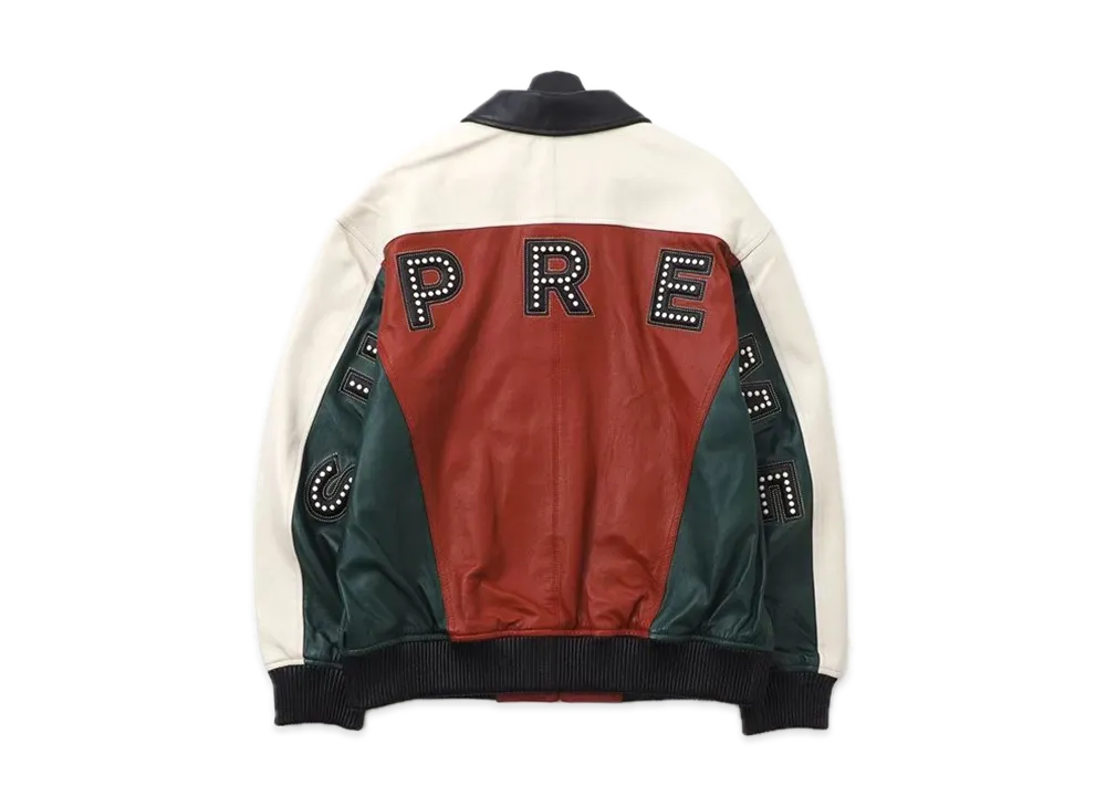 Supreme Studded Arc Logo Leather Jacket 