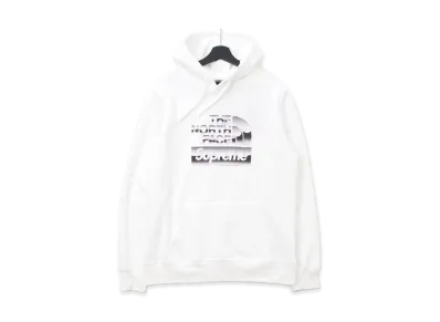 Supreme x The North Face Metallic Logo Hooded Sweatshirt "White"