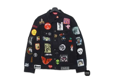 Supreme Patches Denim Trucker Jacket "Black"