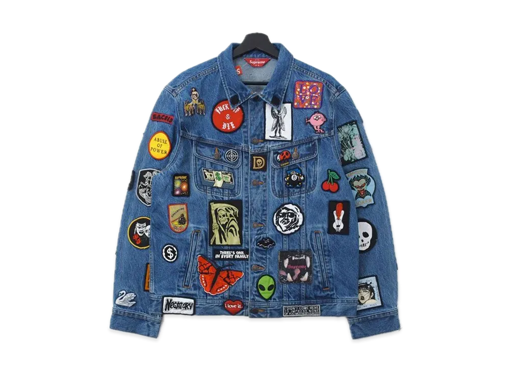 Supreme Patches Denim Trucker Jacket "Blue"