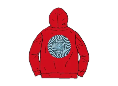 Supreme / Spitfire® Hooded Sweatshirt "Red"