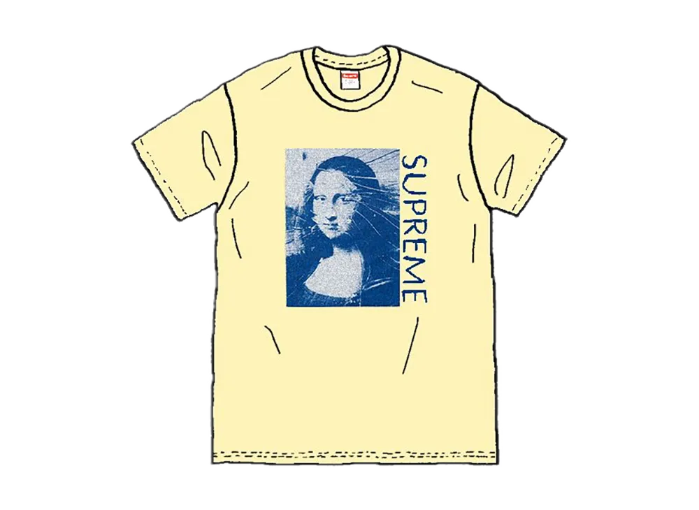 シュプリーム モナリザ Tシャツ "イエロー"