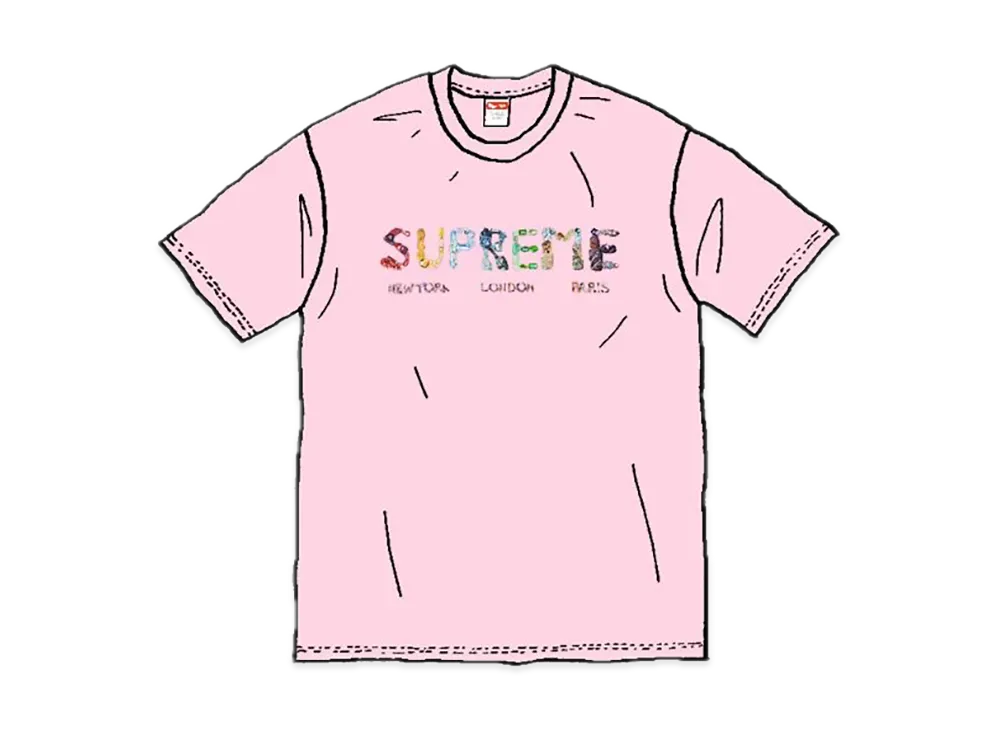 シュプリーム ロックス Tシャツ "ピンク"