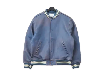 Supreme Leather Varsity Jacket "Blue"