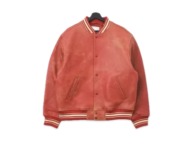 Supreme Leather Varsity Jacket "Red"