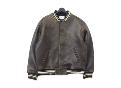 Supreme Leather Varsity Jacket "Black"