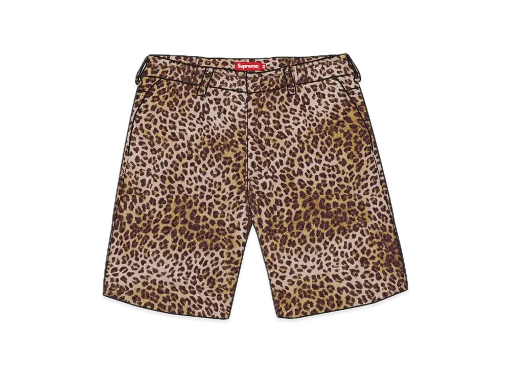 Supreme Velvet Work Short "Leopard"