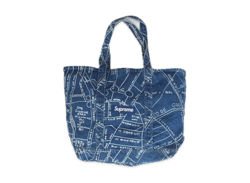 Supreme Gonz Map Denim Tote Supreme Gonz Map Denim Tote
