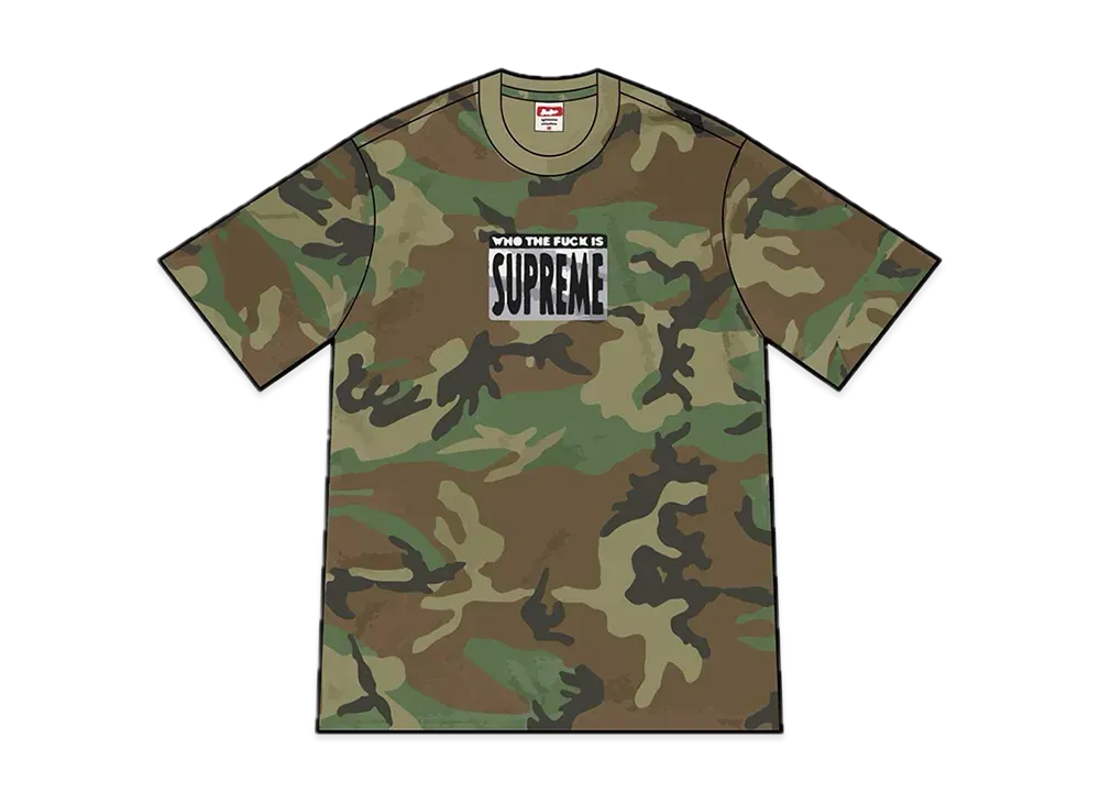 Supreme Who The Fuck Tee "Woodland Camo"