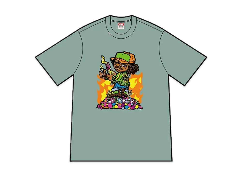 Supreme Molotov Kid Tee "Dark Sage"