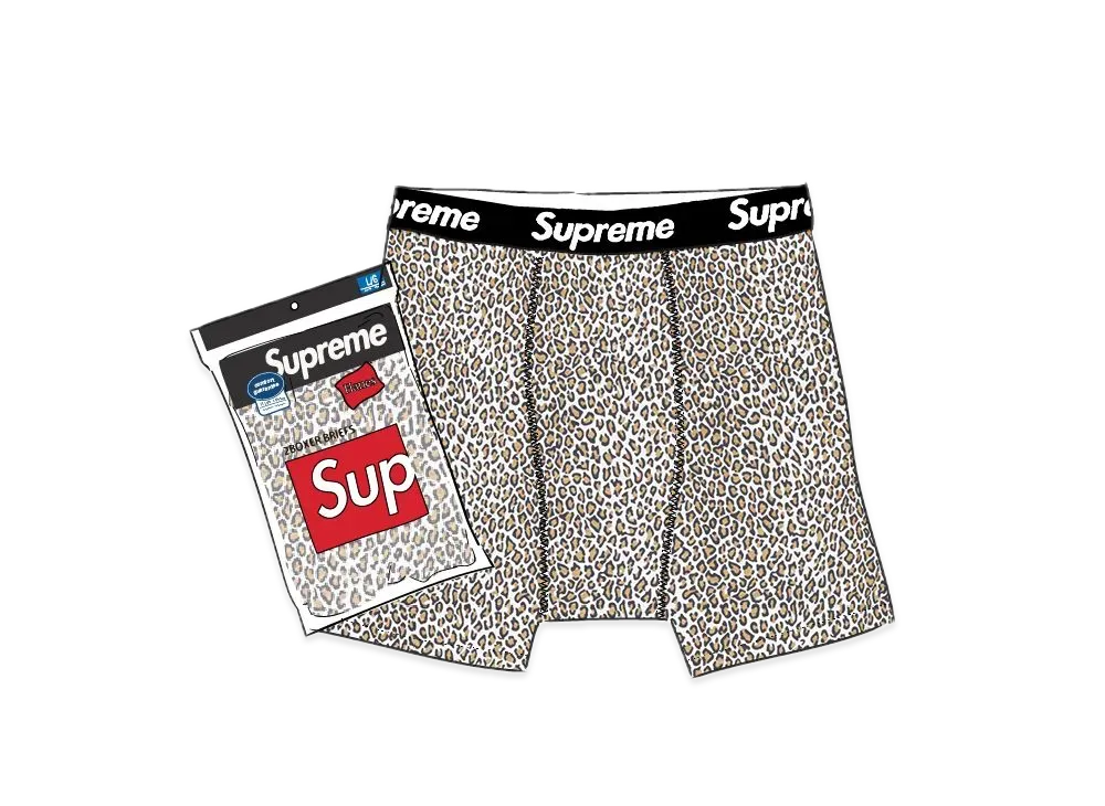 Supreme x Hanes Leopard Briefs (2 Pack) "Leopard" (19SS)