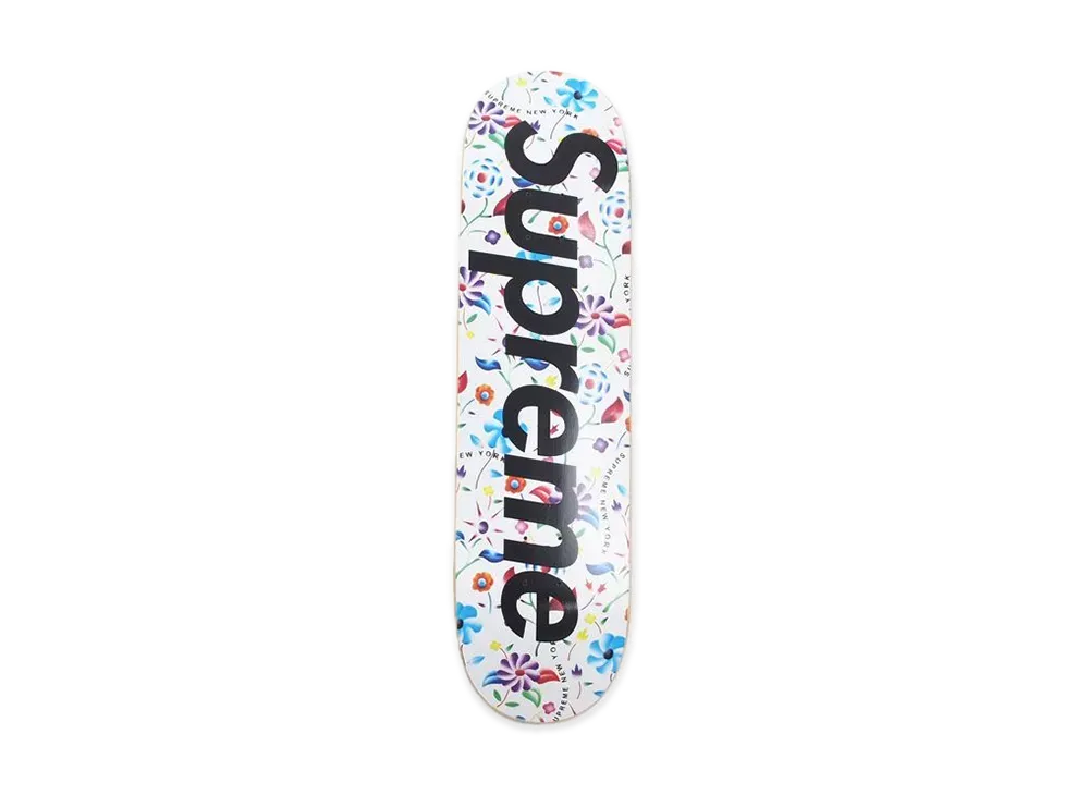 Supreme Airbrushed Floral Skateboard "White"