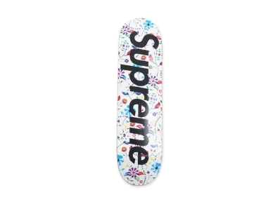 Supreme Airbrushed Floral Skateboard "White"