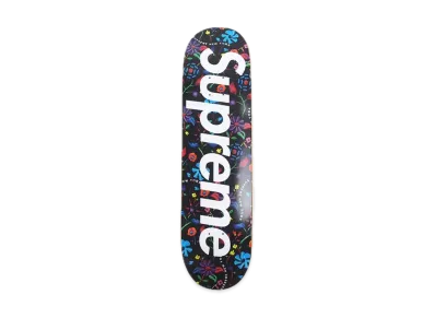 Supreme Airbrushed Floral Skateboard "Black"