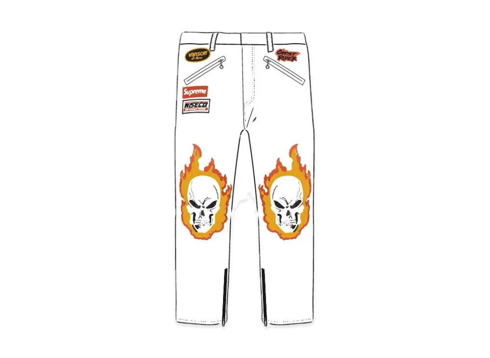 Supreme / Vanson Leathers® Ghost Rider© Pant "White"
