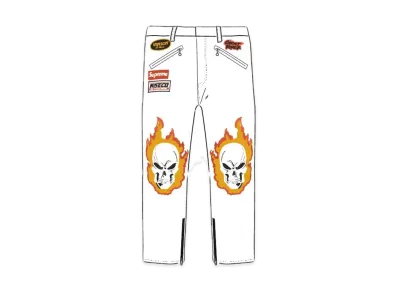 Supreme / Vanson Leathers® Ghost Rider© Pant "White"