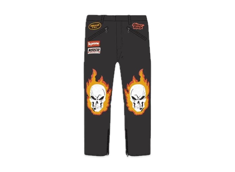 Supreme / Vanson Leathers® Ghost Rider© Pant "Black"
