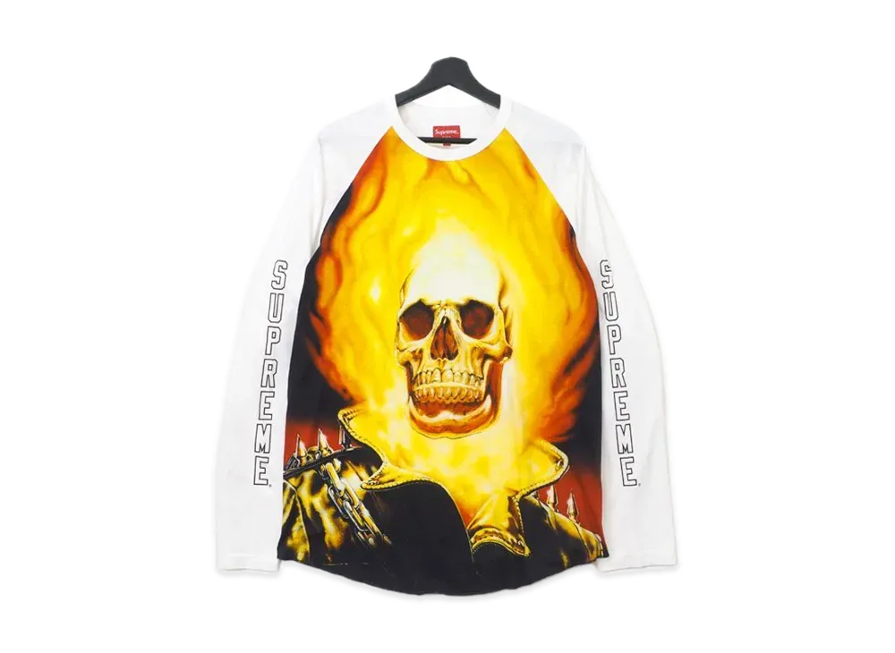 Supreme Ghost Rider© Raglan L/S Top "White"