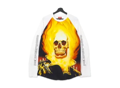 Supreme Ghost Rider© Raglan L/S Top "White"
